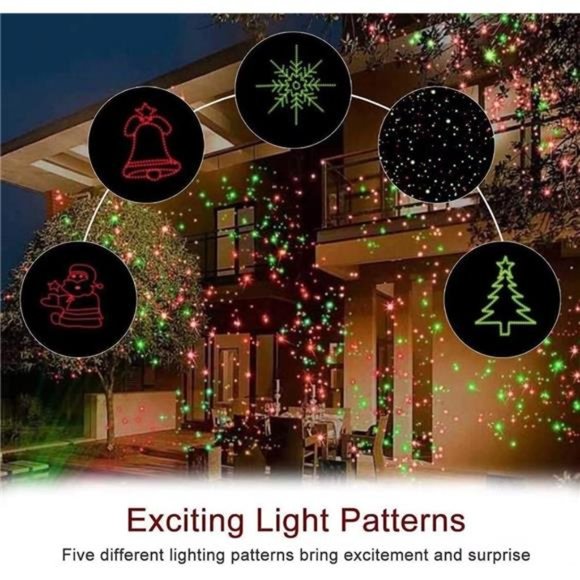 Christmas Projector Lights, Led Christmas Laser Lights Landscape Spotlight Red - Picture 2 of 6